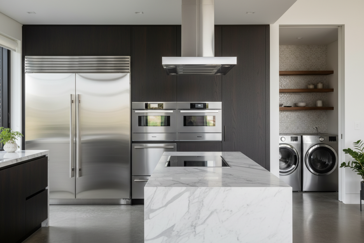 Premium household appliances in a luxury home